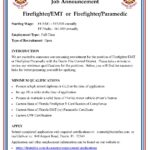 Job posting – firefighter paramedic or emt 2022